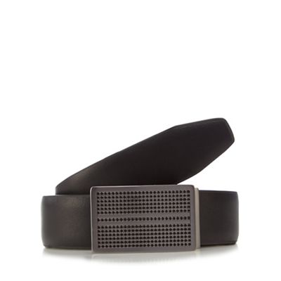 The Collection Black leather reversible belt